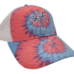 Pink Tie Dye w/ Ocean Blue Twin Palms Logo